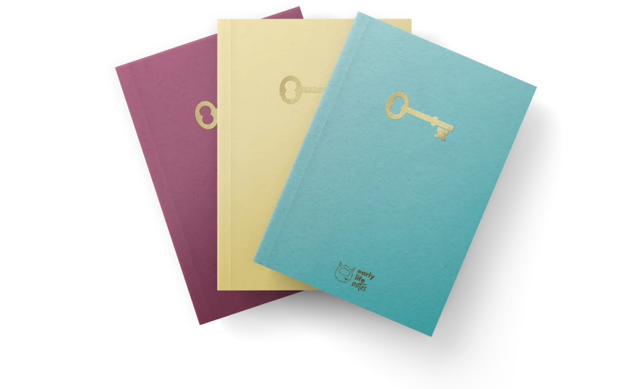 Το βιβλίο "τα κλειδιά της ευτυχίας" σε τρια χρώματα.